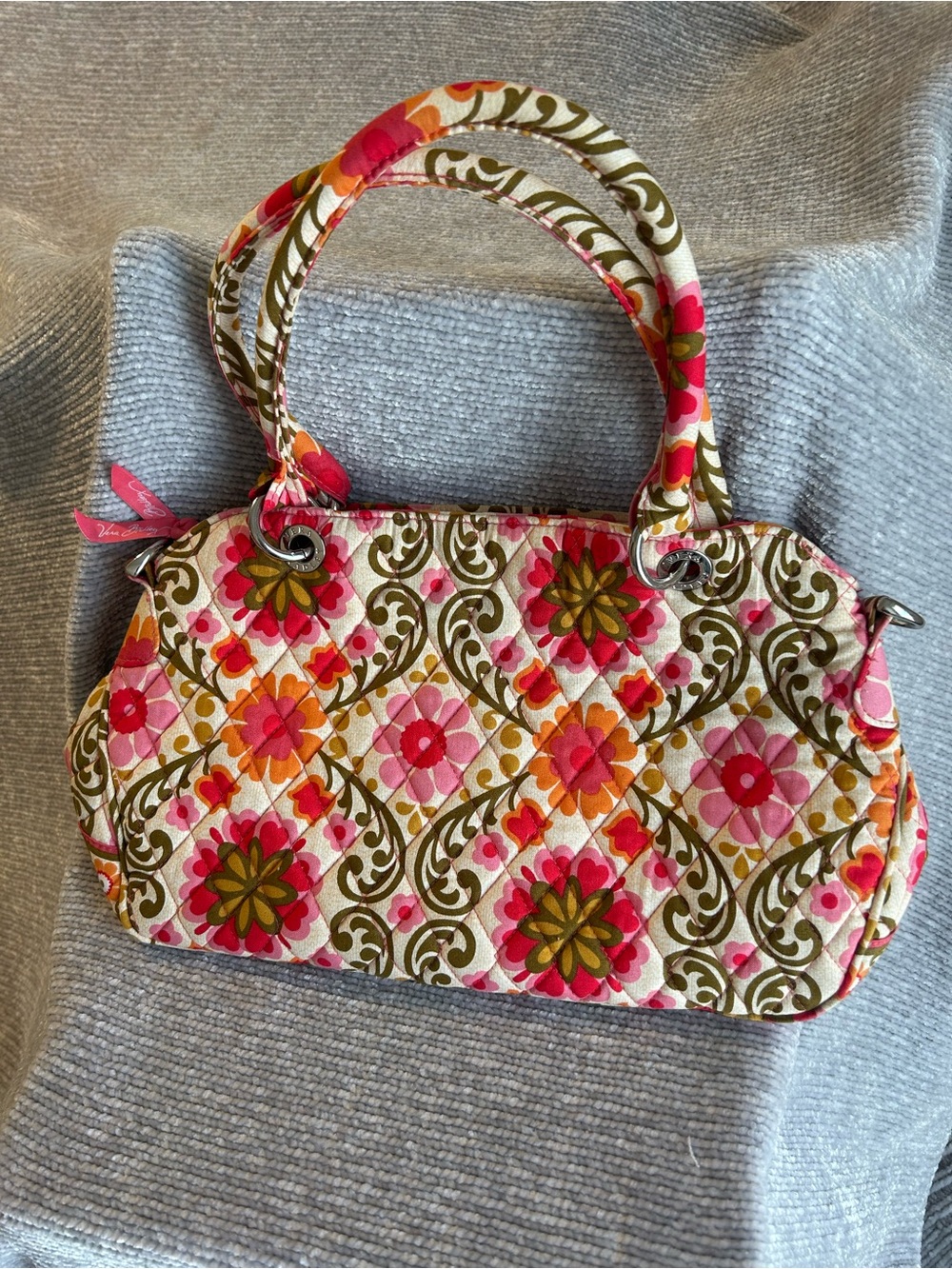 Vera Bradley *Retired* Chain Purse | Folkloric Pattern | Quilted Shoulder Bag